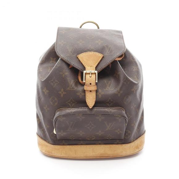 LOUIS VUITTON Brown Monogram Leather Backpack - Picture 1 of 11